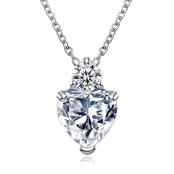 💎 Heart 925 Sterling Silver Necklace Earrings Bracelet And Ring Adjustable Cute - Picture 3 of 9